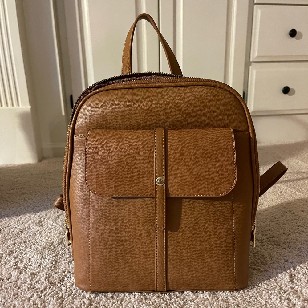 Miztique Tan Vegan Leather Backpack